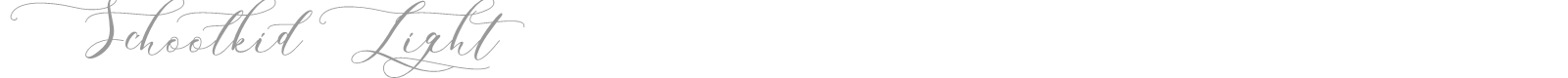 Schoolkid Light font preview